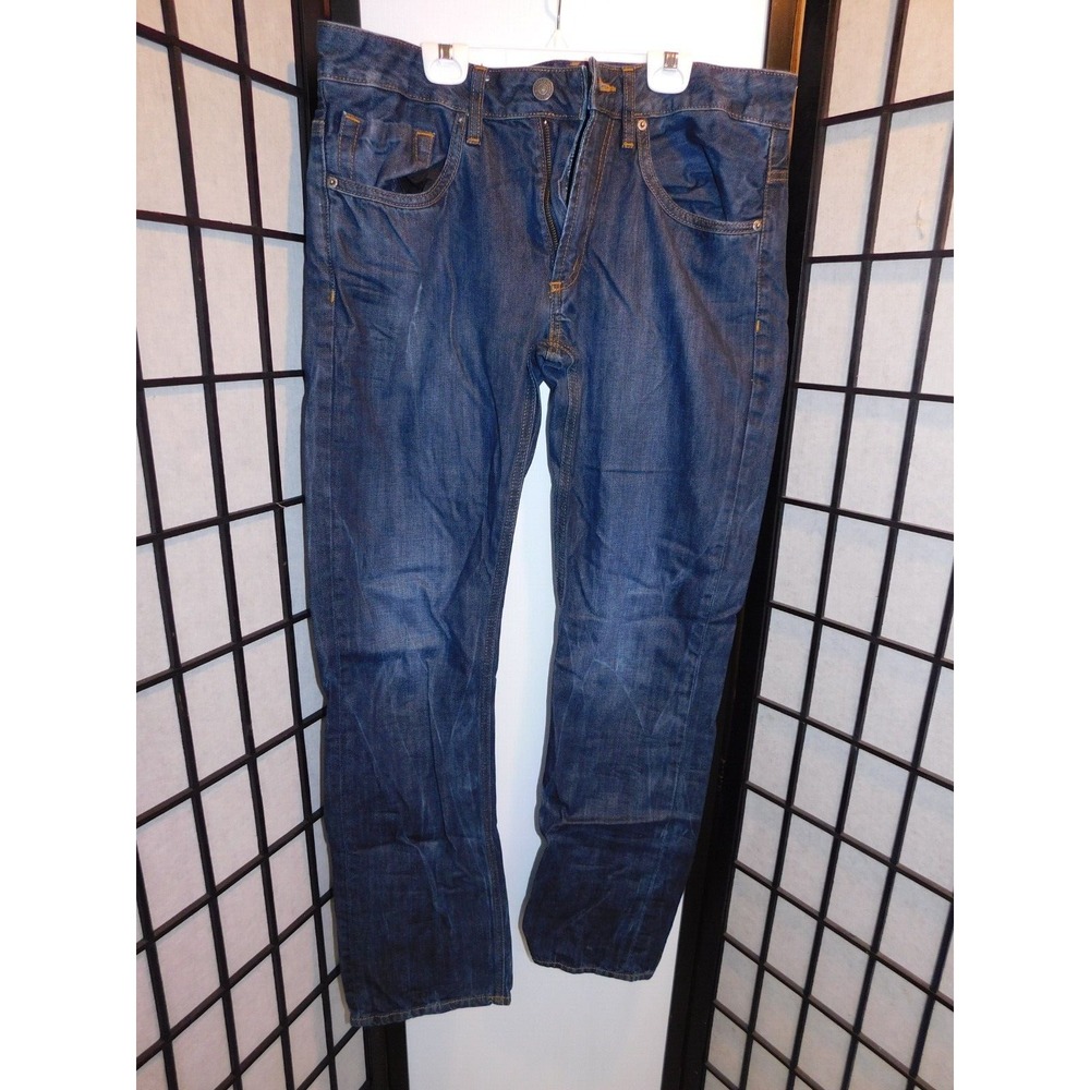 Dark Wash Blue Denim Ash Skinny Jeans Men's Size 34x32